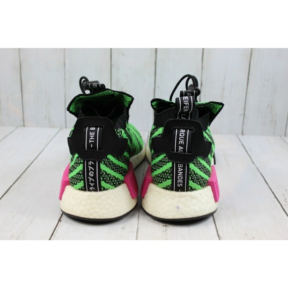 Adidas Originals NMD TS1 Primeknit Men\'s 9 Watermelon Green Knit Sneakers main image 4